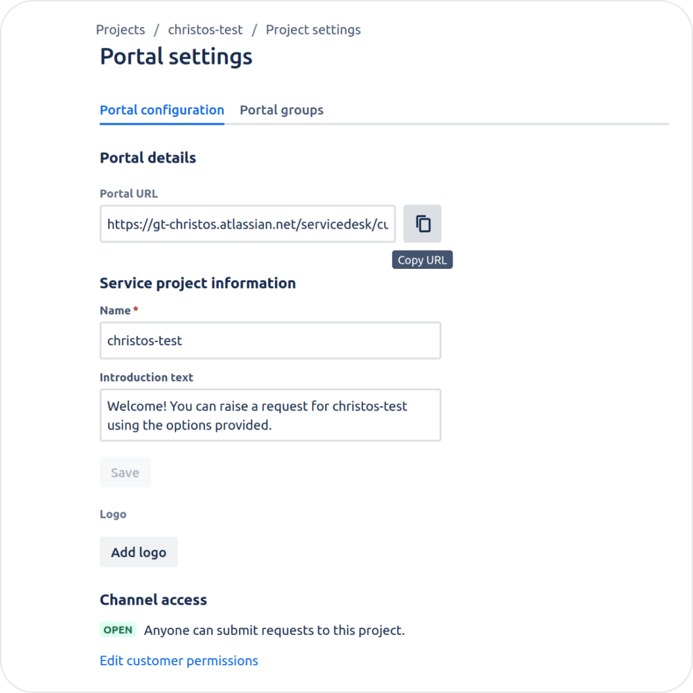 8. Find your Portal link